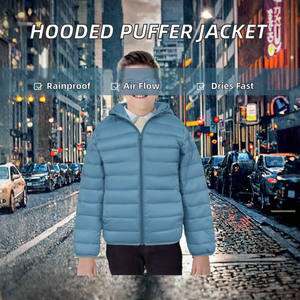 Men's Casual Autumn Zipper Front Logo <b>Waterproof</b> Breathable Cotton Lined <b>Puffer</b> <b>Jacket</b> <b>with</b> <b>Hood</b> OEM Service ZIMVI SPORTS - Product Image 2