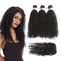 10A Lớp 8 Đến 30 Inch Chồn Brazil Thô Trinh Remy Lớp Biểu Bì Phù Hợp Tóc Bó Với Đóng Cửa Bán Buôn Tóc Con Người Mở Rộng
