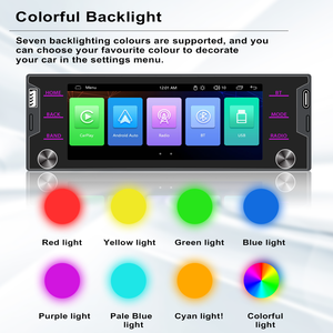 5,2 дюймов двойные ручки <span class=keywords><strong>Android</strong></span> Auto Player IPS сенсорный экран универсальный автомобильный радиоприемник беспроводной Carplay Мультимедиа Стерео с GPS BT - Product Image 2