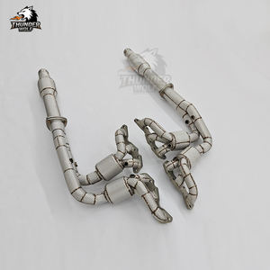 Nouveau collecteur d'échappement et downpipe catalysé <span class=keywords><strong>Hetu</strong></span> 200 cellules pour système d'échappement Aston Martin DB9 Rapide 6.0L V12 avec bouclier thermique - Product Image 6