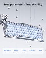 Teclado para Juegos GravaStar Mercury V60 Pro 60% con Cable, Switches UFO, Disparo Rápido de 8KHz, 0.005mm, Totalmente de Aluminio, Intercambiable en Caliente, RGB