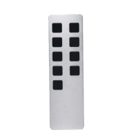 Nouvelle télécommande infrarouge en aluminium, télécommande métallique privée avec 10 boutons, télécommande IR personnalisée en aluminium pour l'audio