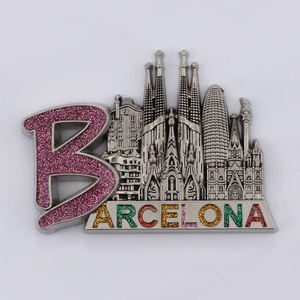 Precio de fábrica Imán de nevera de metal <span class=keywords><strong>3D</strong></span> Etiqueta de imán de España Diseños personalizados Recuerdo turístico de <span class=keywords><strong>BARCELONA</strong></span> personalizado - Product Image 5