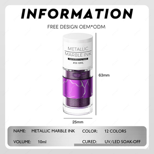 Kit Profesional de Gel Metálico para <span class=keywords><strong>Uñas</strong></span>, Secado Rápido en 60s, 12 Colores de Alta Pigmentación, Efecto Cromo Vibrante, Base Acuosa, Ecológico - Product Image 6