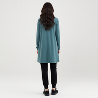 Lignes Modest Active Wear Haut de sport pour femme léger à col montant et manches longues, modèle essentiel et modeste