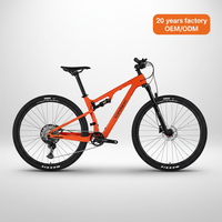 Bicicleta de Montaña de Fibra de Carbono de Fábrica 27.5 29 Pulgadas con Suspensión Completa y Freno de Disco Hidráulico para Adultos