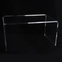 Bureau d'ordinateur transparent en acrylique épaissi, salon familial, bureau d'ordinateur simple, bureau transparent en plexiglas