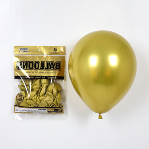 Globos cromados metálicos dorados <span class=keywords><strong>de</strong></span> látex <span class=keywords><strong>de</strong></span> 10 pulgadas <span class=keywords><strong>de</strong></span> grosor al por mayor para decoraciones <span class=keywords><strong>de</strong></span> fiesta <span class=keywords><strong>de</strong></span> Pascua artículo individual certificado EN71 - Product Image 1