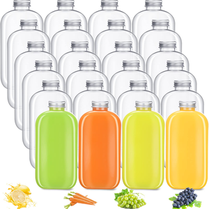 Botella de Plástico PET Vacía de 350 ml con Logotipo Personalizado, Botella de Bebidas Redonda Transparente Única, Libre de BPA, con Tapas - Product Image 1