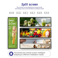 Écran LED numérique intelligent Android 11 ultra-large de 39,5 pouces, barre LED couleur pleine, 1920x560 pixels, signalisation numérique pour la publicité