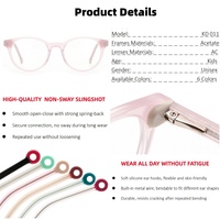 Lunettes rondes personnalisables en acétate pour enfants, confortables, anti-lumière bleue, montures optiques pour usage quotidien OEM/ODM