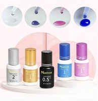 Colle à cils noire transparente professionnelle pour extensions de cils, colle à cils coréenne, vente en gros, colle individuelle pour extensions de cils