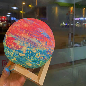 Lampade per la stanza 3D luce della luna da DIY Design Design LOGO luce notturna calda luce notturna 3D camera da letto decorazione della casa - Product Image 1