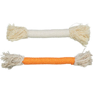Juguete para masticar para mascotas, cuerda naranja y blanca de 15 cm para el cuidado dental de perros - Product Image 2