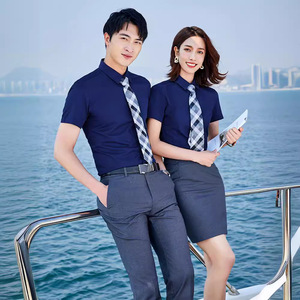 Camicia da lavoro personalizzata camicia uniforme di alta qualità da uomo e da donna classica camicia da uomo a manica corta - Product Image 2
