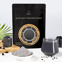 Poudre de céréales 100% naturelle aux huit trésors noirs, poudre de sésame noir et de noix, poudre de remplacement de repas mélangée, pâte de sésame noir