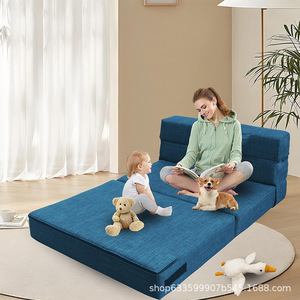 Canapé-lit en mousse personnalisé, pliable, multifonctionnel, convertible, de forme carrée, pour adultes, enfants, animaux domestiques, bébés, personnes âgées - Product Image 4