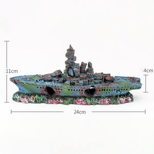 Decorazioni per Acquario a Forma di Nave, Ornamenti per Paesaggistica, Nave Affondata, Decorazione per Acquario, Grotta Decorativa a Forma di Nave - Product Image 6