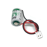 Tanggal Produksi Terbaru Saft LS14250 3.6V 1/2 AA Baterai Lithium 1/2AA dengan Steker