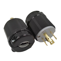 Connecteurs CA NEMA L15-30P triphasés 30A 250V à 4 broches avec verrouillage