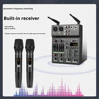 Console de mixage audio intégrée avec suppression du bruit, microphone sans fil un-à-deux pour console de mixage activée, pour carte son en direct
