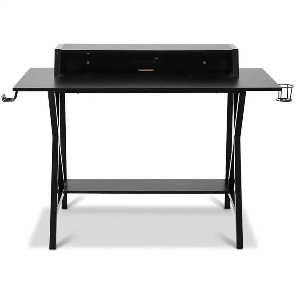 Table de jeu en bois et métal bon marché meubles de bureau à domicile multifonctions bureau de joueur de jeu d'angle d'ordinateur en bois de style moderne