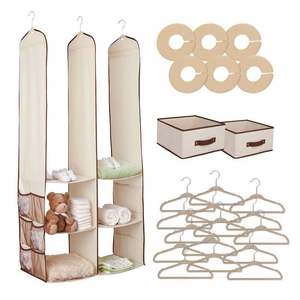 24 ensembles de sacs de rangement de garde-robe pour enfants de chambre à coucher modernes non tissés et boîtes de placard pour bébé - Product Image 6