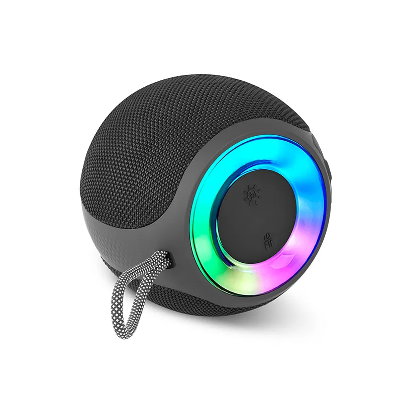 Venta al por mayor redondo impermeable al aire libre sonido radio Bluetooth altavoz inalámbrico con luz led cambio de radio FM para oficina en casa