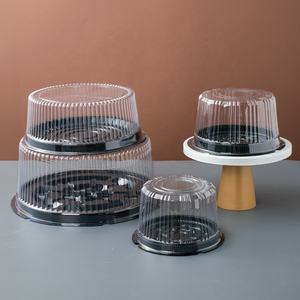 Boîte d'emballage de gâteau écologique de 6 à 12 pouces recyclable transparente en plastique <span class=keywords><strong>PET</strong></span> conteneur de gâteau dôme transparent pour le pain d'anniversaire - Product Image 3