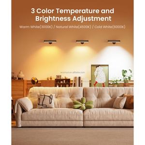 Appliques murales LED rechargeables avec batterie 6000 mAh pour chambre à coucher, commande tactile et télécommande, 3 couleurs - Product Image 4