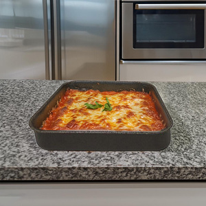 Teglia Antiaderente in Alluminio Happy Stone 30 X 30 X 5 cm Compatibile con Forni Elettrici e a Gas per Uso Domestico - Product Image 2