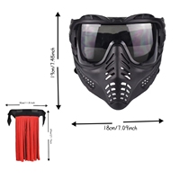 Masque intégral tactique anti-choc en TPE avec lentilles PC pour l'extérieur, avec casque à dreadlocks indiennes multicolores et masque de peinture