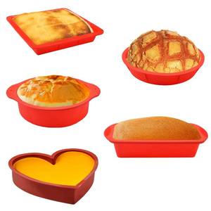Silicone tools <b>set</b>, non-stick heart-shaped and round toast pans, <b>baking</b> cake pan <b>set</b> - Product Image 1