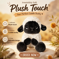 Jouet en peluche mouton personnalisé en usine, en coton PP super doux, haute qualité, fonction anti-stress, design anime, mignon, kawaii, brodé