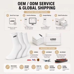 Échantillon Gratuit Chaussettes de Sport Blanches Personnalisées de Qualité Luxe avec Lettres Brodées sur le Bas – Chaussettes de Gym Personnalisables - Product Image 6