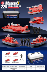 Eye-catching Eco-friendly ABS Magnetic Snap Fire Force Fleet Kit Transformable Vehicle Constructor Playset Consisting - Product Image 5