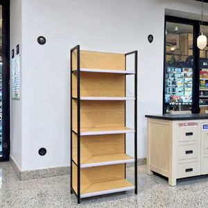 סל תצוגת מדף יחיד מזנון יחיד דו צדדי עשוי פלדה עם חומר מתכתי צלחת מחורר מחורר - Product Image 4