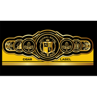 Étiquette de cigare feuille d'or en papier de haute qualité à bas prix Logo de cigarette imprimé personnalisé auto-adhésif