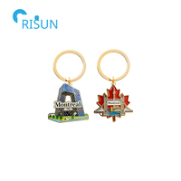 Cadeaux souvenirs de voyage personnalisés Canada Montréal, porte-clés avec timbre de Montréal, porte-clés personnalisé