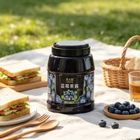 Kant-en-klare bulk-blaauwbes-saus van Lotlong, rechtstreeks van de fabriek, voor ijs, desserts, kantines, resorts en spa's.