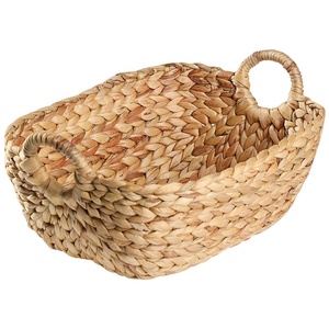 Thân Thiện Với Môi Tự Nhiên Dệt Tổ Chức Bin Lưu Trữ Giỏ Nước Hyacinth Lưu Trữ Với Xử Lý <span class=keywords><strong>Wicker</strong></span> Giỏ Cho Nhà Sử Dụng - Product Image 3