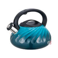 Bouilloire à thé 3L Théière en acier inoxydable sifflante pour cuisinière à induction Bouilloire à eau chaude Théière