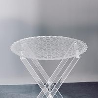 Vente en gros de plateau pour aliments et collations table de service meubles de salon table basse table à plateau pliante en acrylique