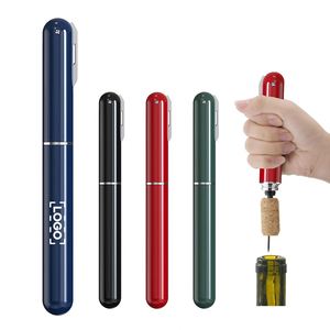 Luxury Custom Logo Air Pocket Pressure Pump Wine Opener Set Easy Cork Remover Corkscrew Pen <b>Plastic</b> for Promotional <b>Drinkware</b> - Product Image 6