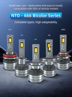 Ampoule de Phare LED TK 30000LM Haute Puissance 300W H7 H4, Lampe à Double Tube de Cuivre, Lumières LED 6000K pour Voiture