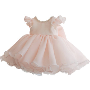 Abito Estivo in Raso <span class=keywords><strong>per</strong></span> Bambine, Stile Principessa, Vestito da <span class=keywords><strong>Damigella</strong></span> <span class=keywords><strong>per</strong></span> Piccole Spose, Abito da Cerimonia <span class=keywords><strong>per</strong></span> Bambine - Product Image 1