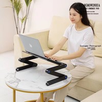 Support pliable pour ordinateur portable, support de bureau réglable en hauteur avec rangement pour clavier, en ABS, multifonctionnel, en stock