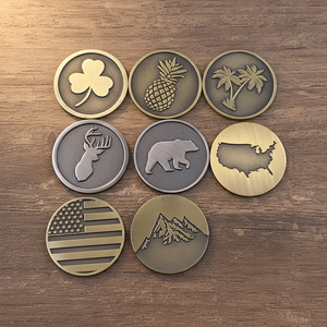 Accesorio <span class=keywords><strong>de</strong></span> <span class=keywords><strong>Golf</strong></span> <span class=keywords><strong>de</strong></span> Aleación <span class=keywords><strong>de</strong></span> Zinc Premium con Logotipo Personalizado, Herramienta para Reparar el Césped y Marcador <span class=keywords><strong>de</strong></span> Pelota <span class=keywords><strong>de</strong></span> Doble Cara Hecho a Mano - Product Image 4