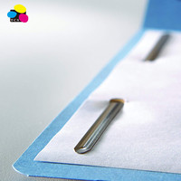 Carpeta Manila de Papel Ecológico de Fábrica de Shanghái, Tamaño Carta, Azul Claro, Expansión de 1 Pulgada, Corte de 1/3, 25/Caja, con Cierre
