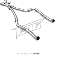 Tuyaux d'échappement Catback en acier inoxydable Boska pour BMW X5M/X6M F85/F86 4.4TT 2015-2019, silencieux avec système de soupape, système d'échappement